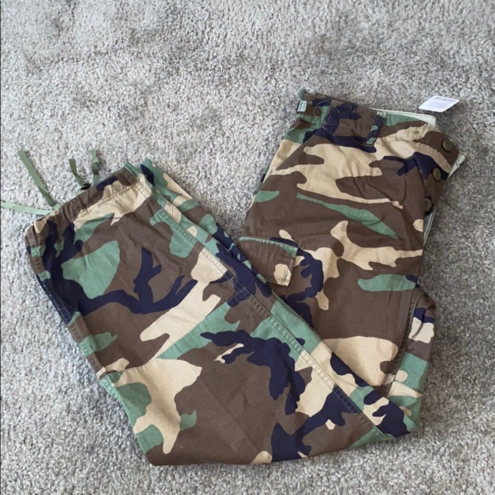 Green Camo Cargo Pants